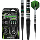 Winmau Sniper Black Style 2 90% tungsten darts with retail packaging