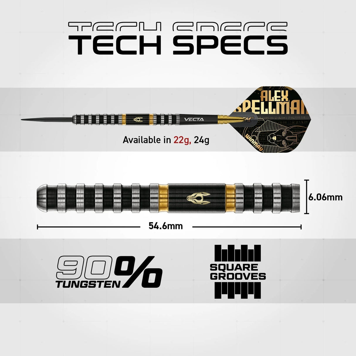 Winmau - Alex Spellman - 90% Tungsten Darts