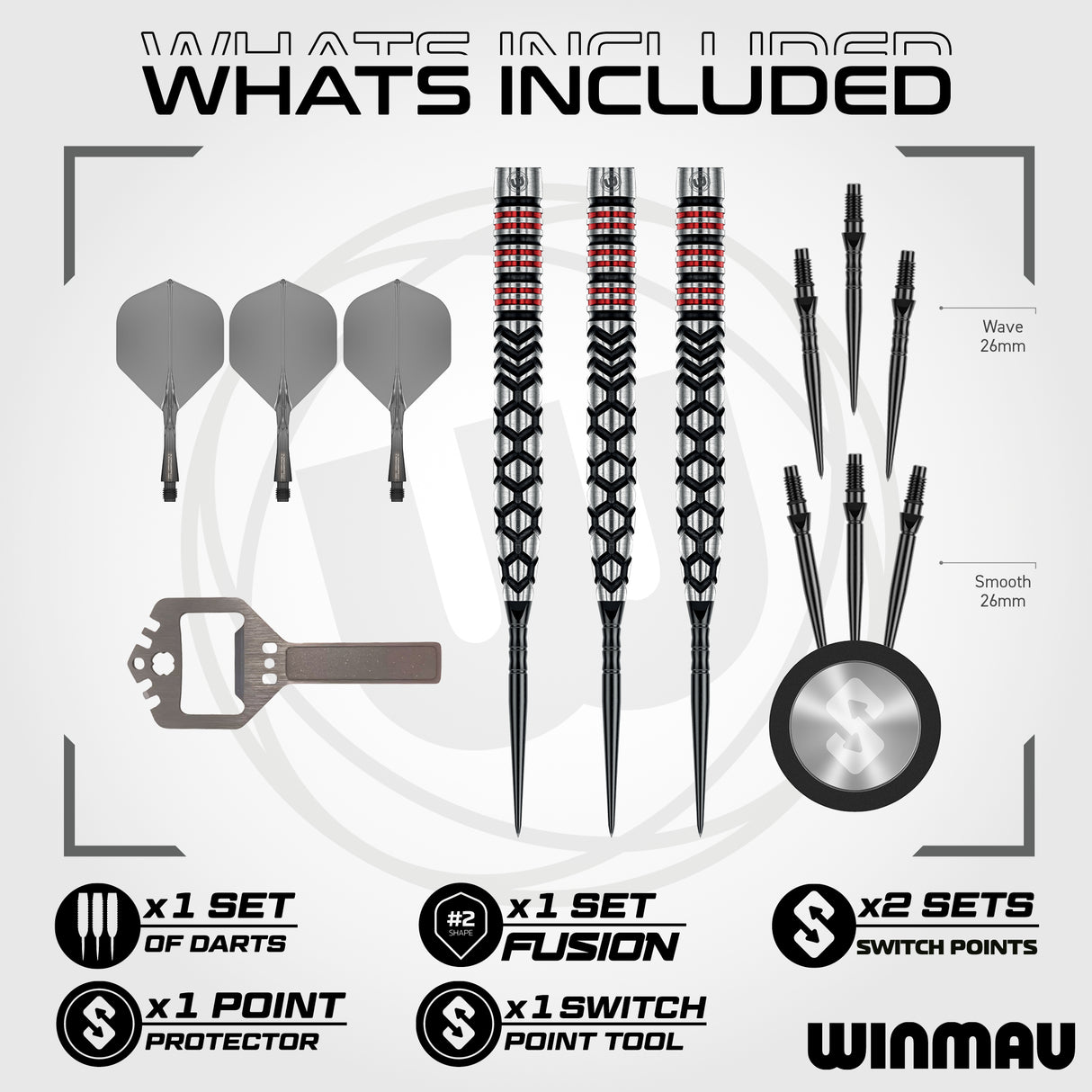 Winmau - Fornax Tapered - 90% Tungsten Darts (SP)
