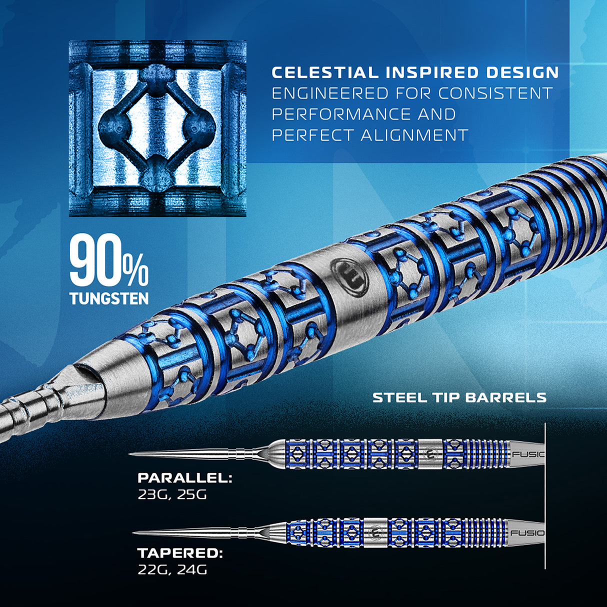 Winmau - Lunaris Parallel - 90% Tungsten Darts (SP)