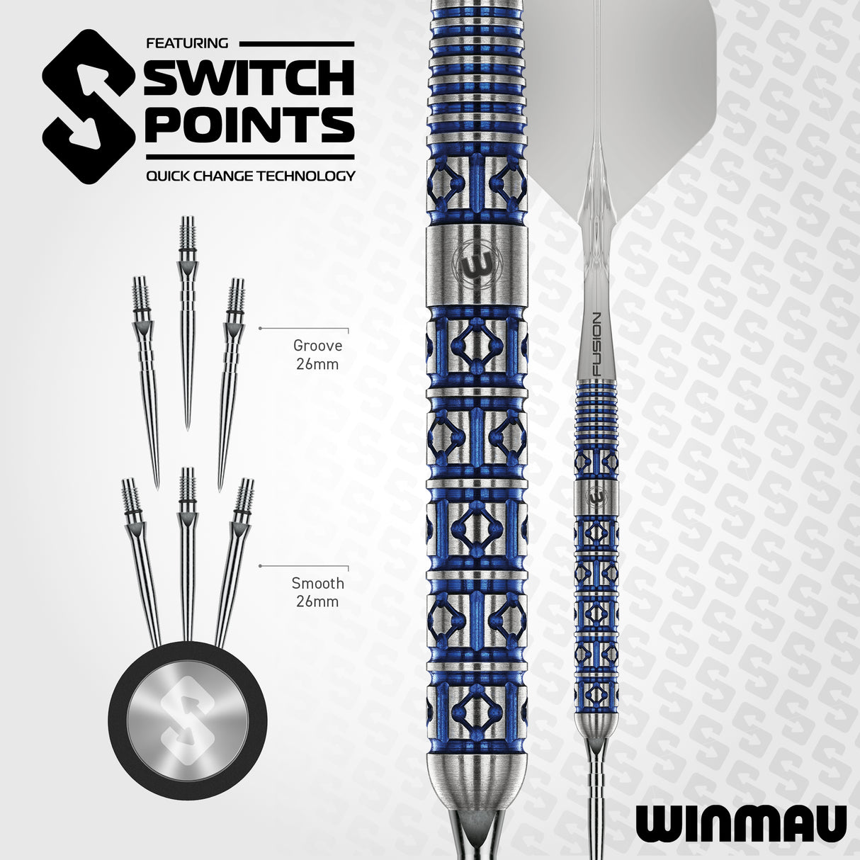 Winmau - Lunaris Parallel - 90% Tungsten Darts (SP)