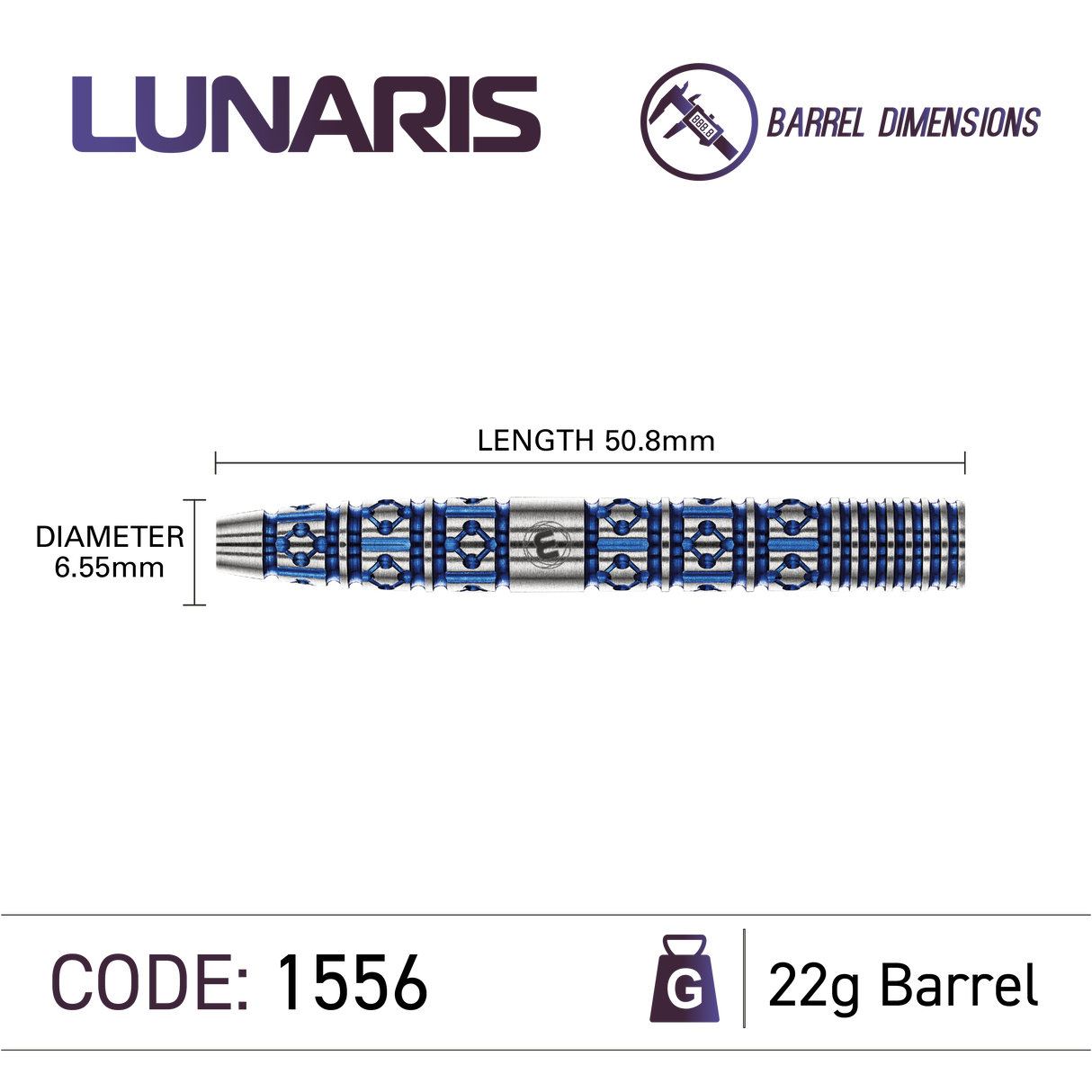 Winmau - Lunaris Tapered - 90% Tungsten Darts (SP)
