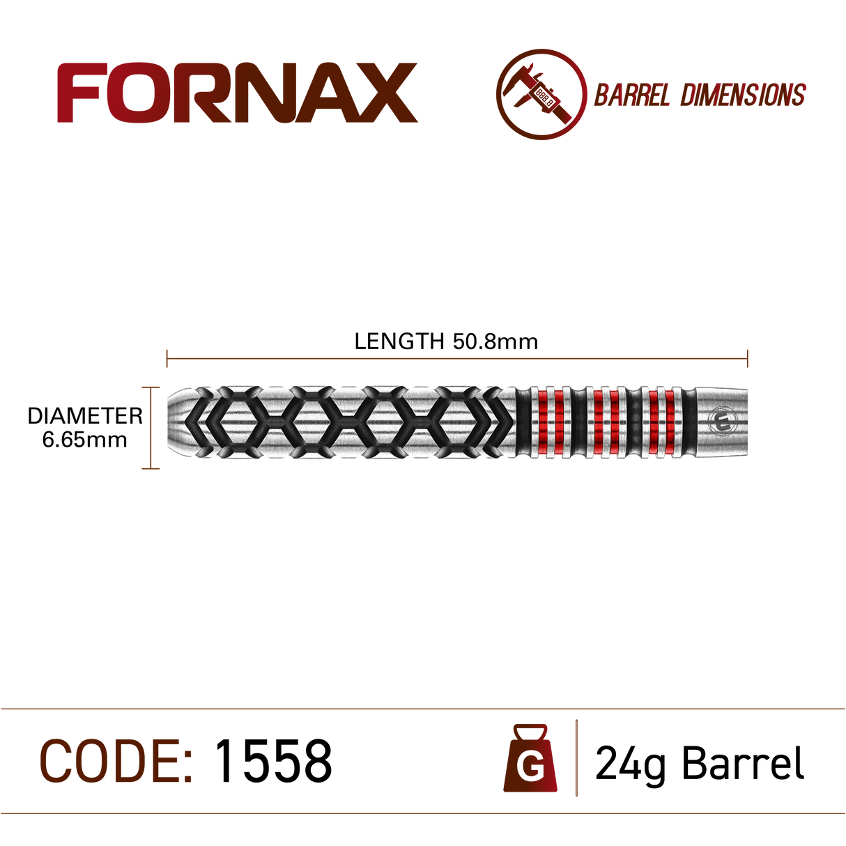 Winmau - Fornax Parallel - 90% Tungsten Darts (SP)