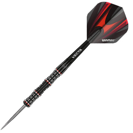 Winmau Mervyn King SE barrel close-up showing mill-grip inside the signature scallops