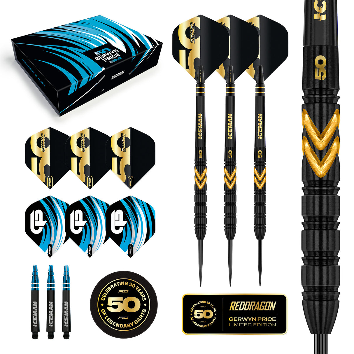 Red Dragon - Gerwyn Price 50 Year Anniversary Limited Edition - 90% Tungsten Darts