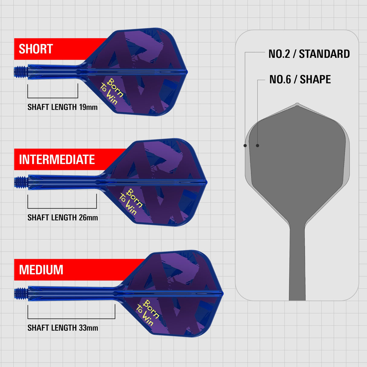 Born To Win K-Flex No.6 Medium flight size guide