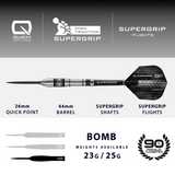 Harrows - Supergrip Bomb - 90% Tungsten Darts (QP)