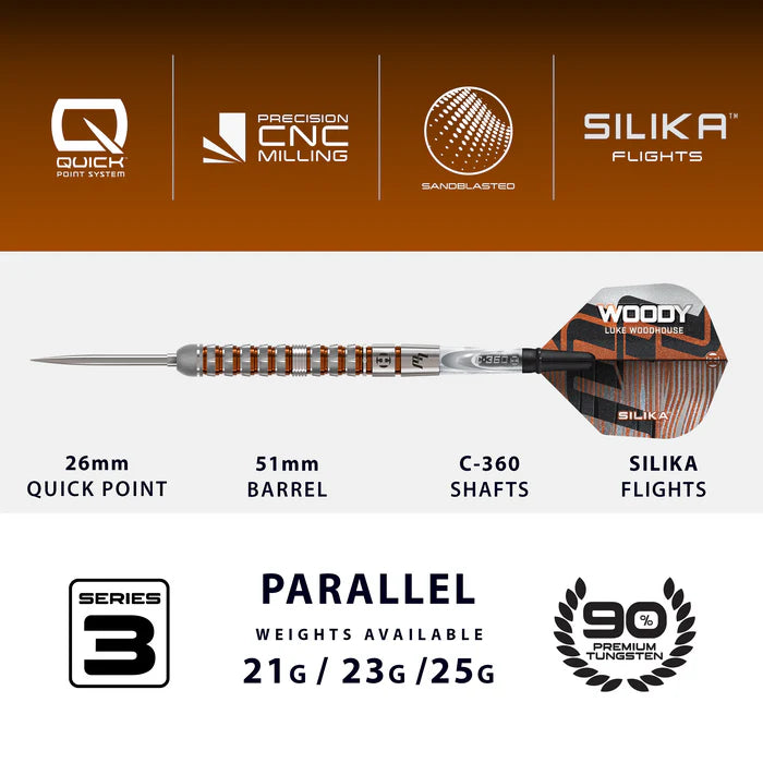 Harrows - Luke Woodhouse Series 3 - 90% Tungsten Darts (QP)