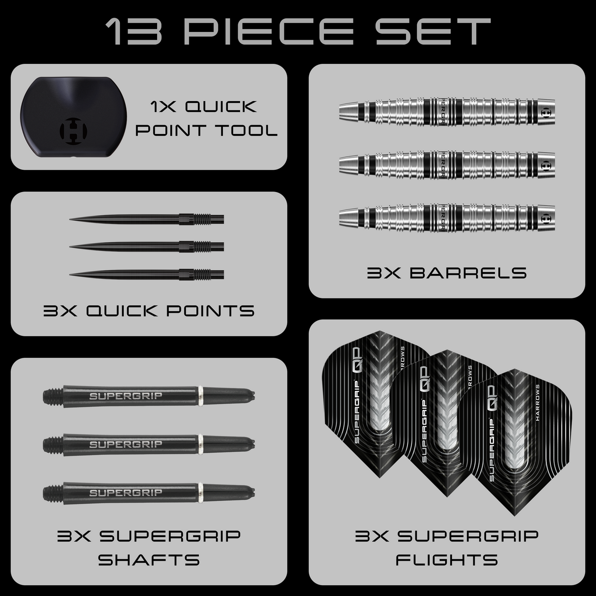 Harrows - Supergrip Torpedo - 90% Tungsten Darts (QP)