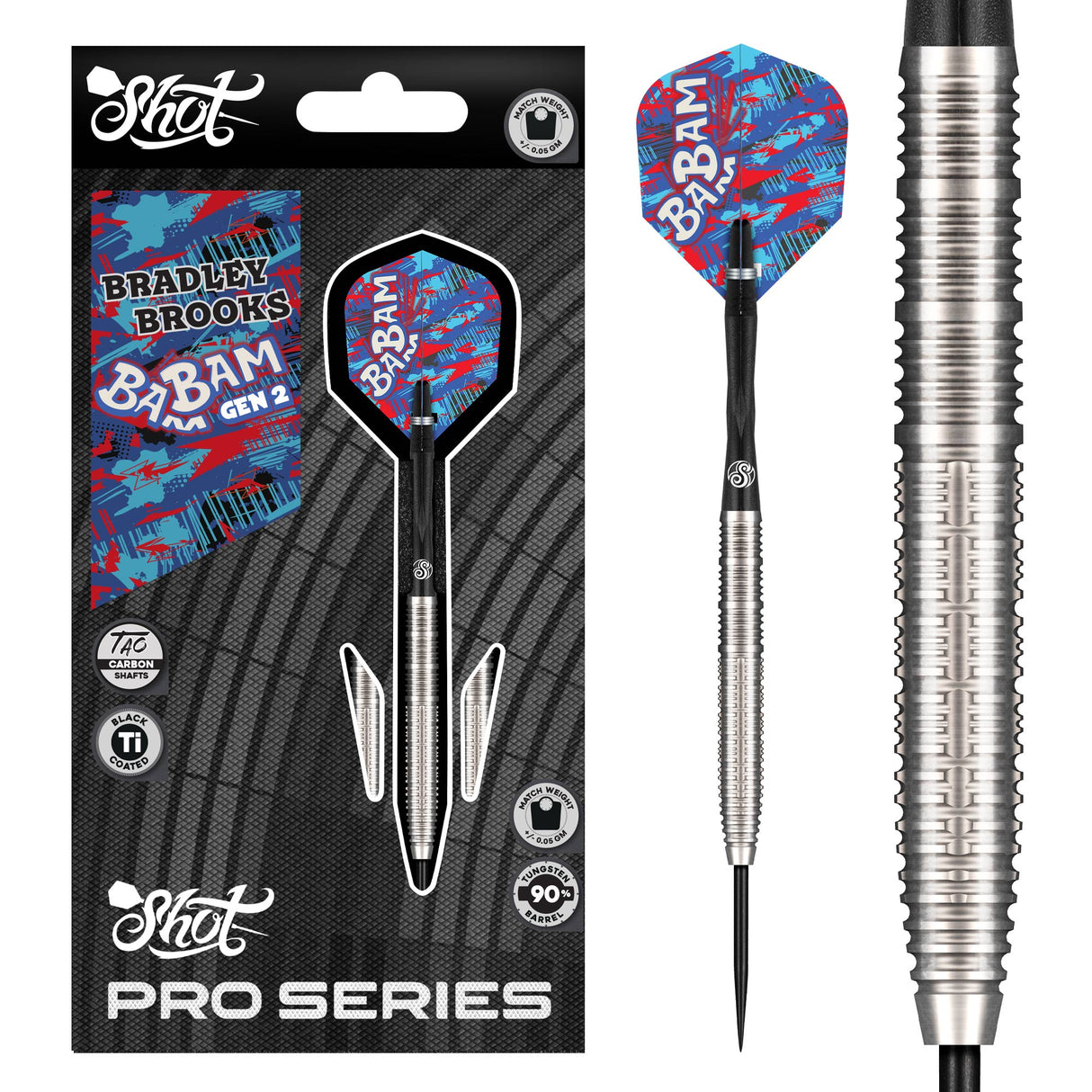 Shot - Pro Series Bradley Brooks Gen 2 - 90% Tungsten Darts