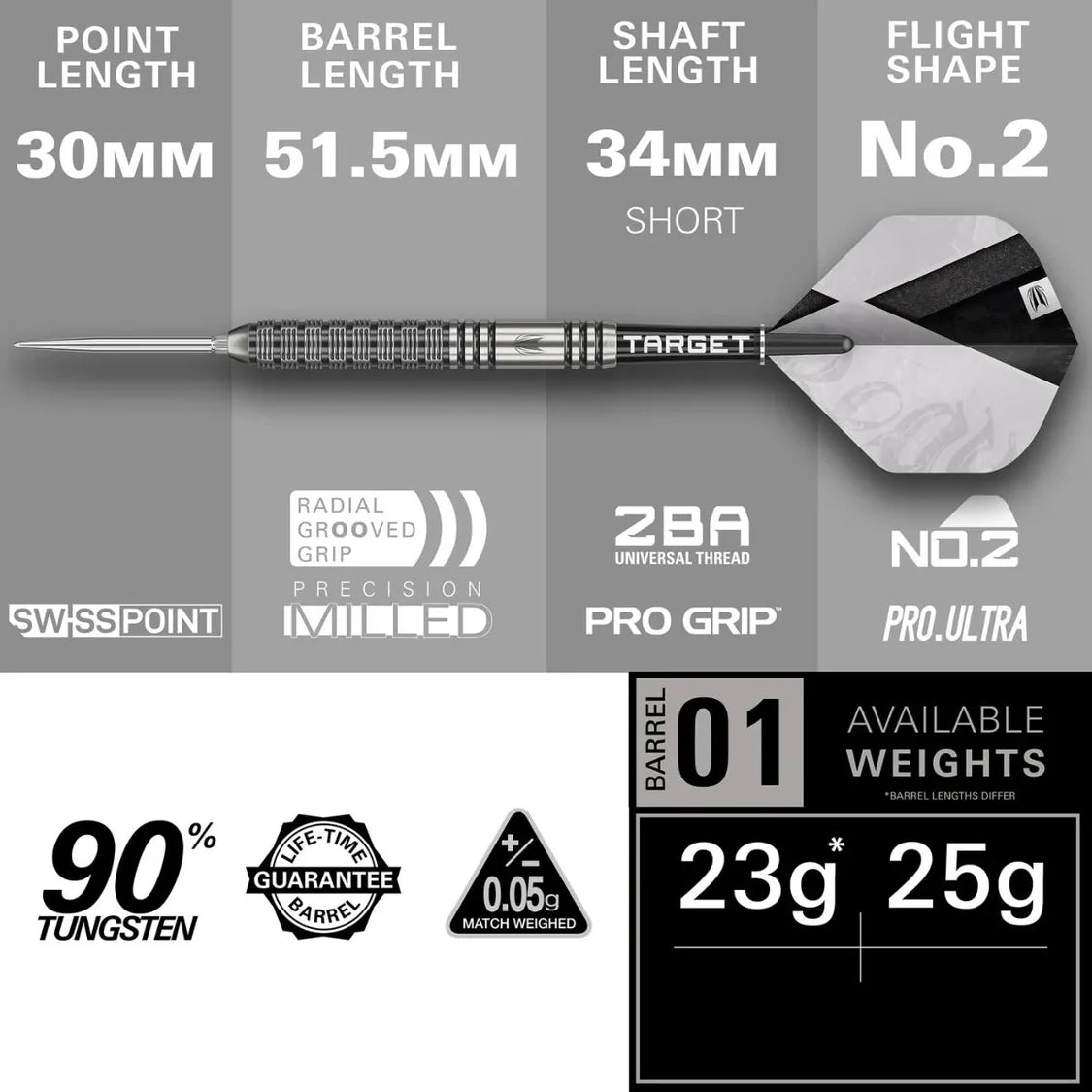 Target - Beau Greaves G1 - 90% Tungsten Darts