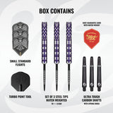 Shot Goths Visara darts – set of three purple titanium parallels