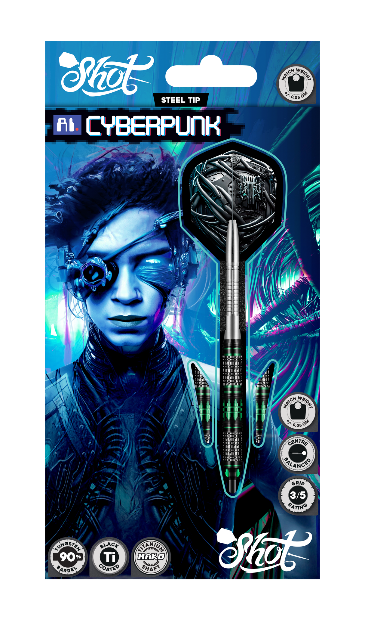 Shot - AI Cyberpunk - 90% Tungsten Darts