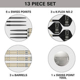 13-piece dart set with components labeled and Target branding.