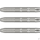Three silver darts with a textured design on a white background