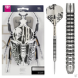 Dart set with beetle-themed packaging and silver darts