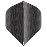 Red Dragon Hardcore XT black No.2 dart flight, full view