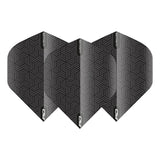 Set of three Red Dragon Hardcore XT black No.2 dart flights