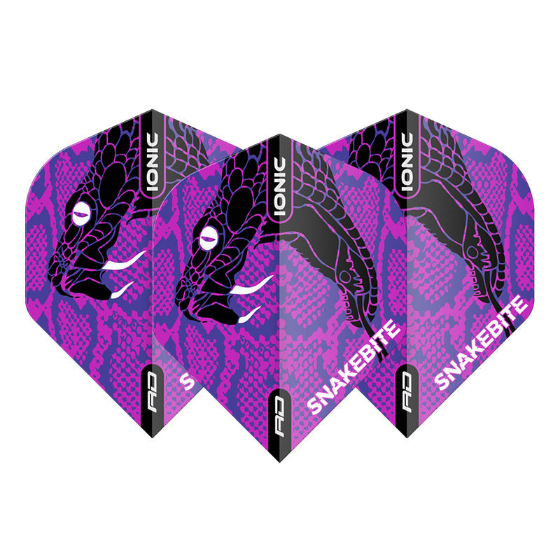 Red Dragon Peter Wright Snake Purple No.2 dart flight angled view