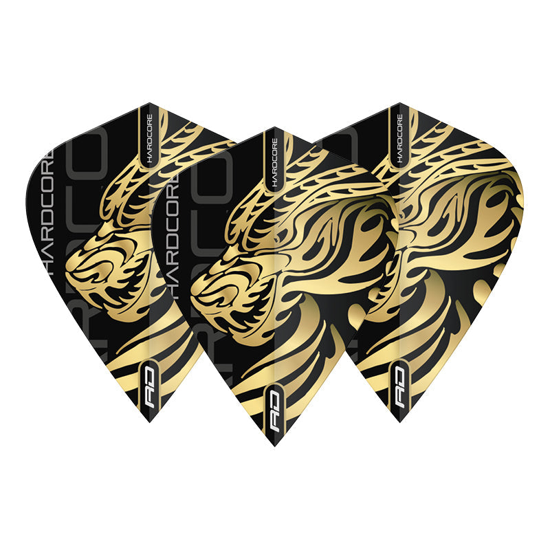 Red Dragon Jonny Clayton Gold Dragon Kite dart flight angled view