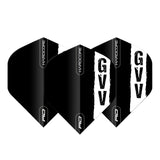 Red Dragon Gian van Veen GVV Black Logo dart flight angled view