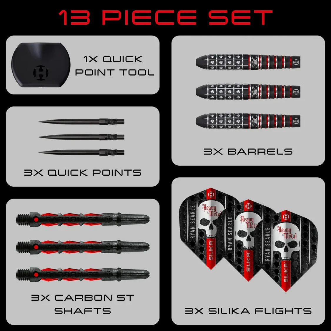 Harrows - Ryan Searle Heavy Metal Series 3  (QP)- 90% Tungsten Darts