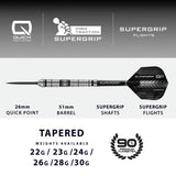 Harrows - Supergrip Tapered (QP) -  90% Tungsten Darts