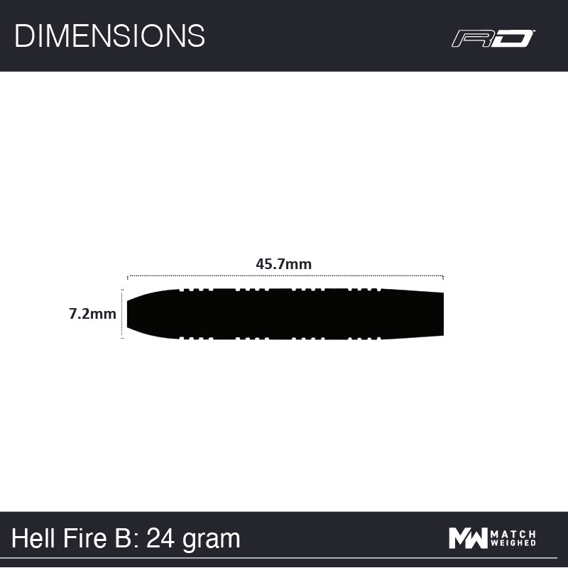 Red Dragon Hell Fire B 24g barrel dimensions diagram