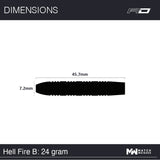 Red Dragon Hell Fire B 24g barrel dimensions diagram