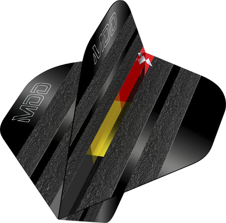 Mission Mike De Decker Black No.2 dart flight angled view