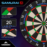 Mission - Samurai 4 Black Edition Professional Dartboard