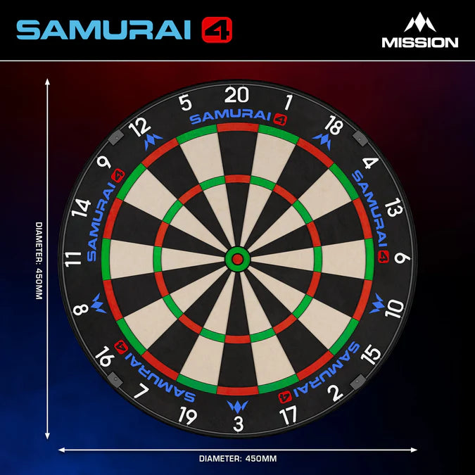 Mission - Samurai 4 Black Edition Professional Dartboard