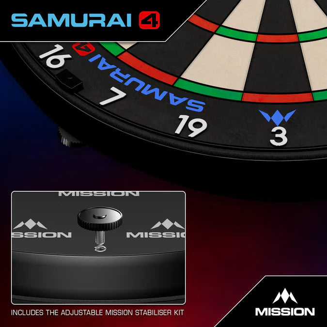 Mission - Samurai 4 Black Edition Professional Dartboard