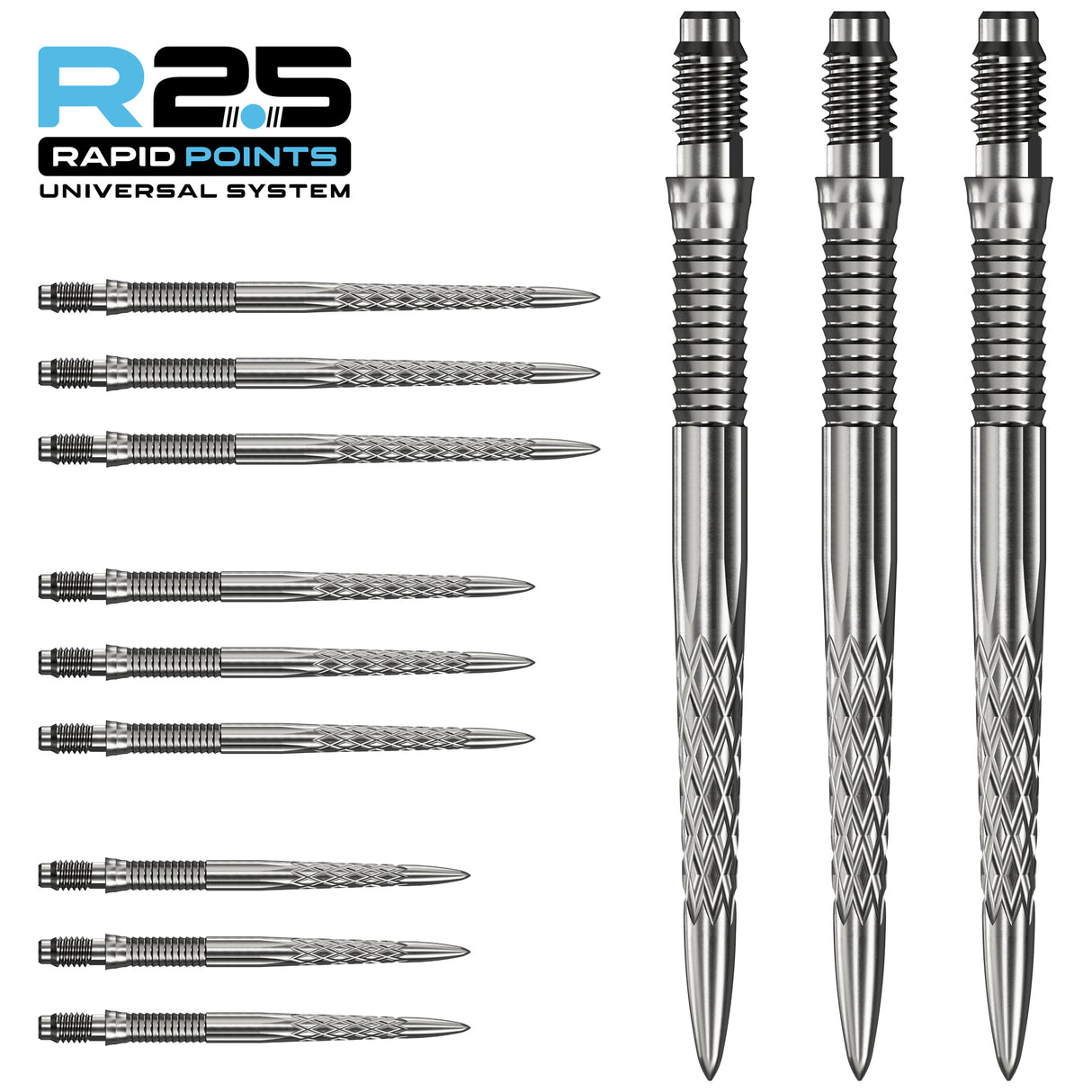 Mission - DSX R2.5 Rapid Dart Points - Silver