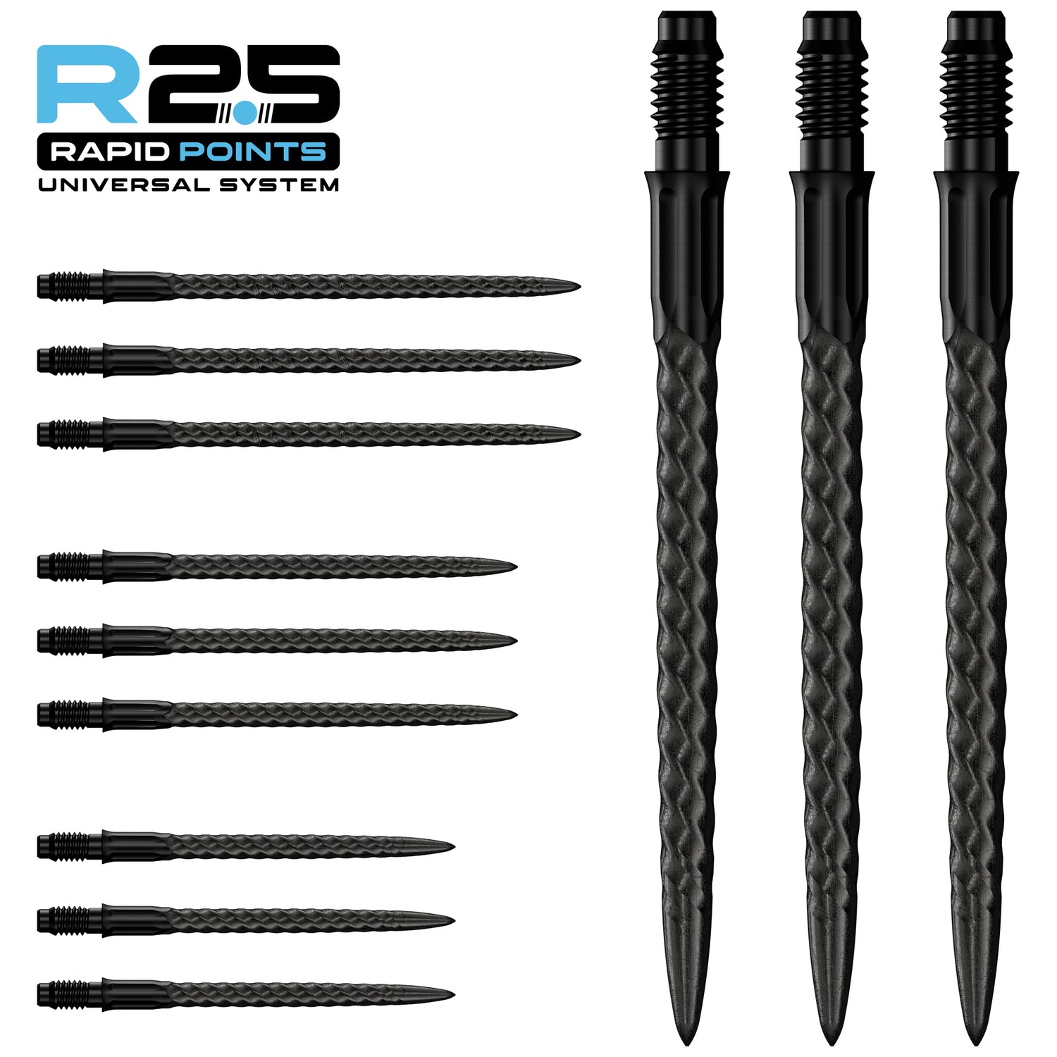 Mission - RVX R2.5 Rapid Dart Points - Black