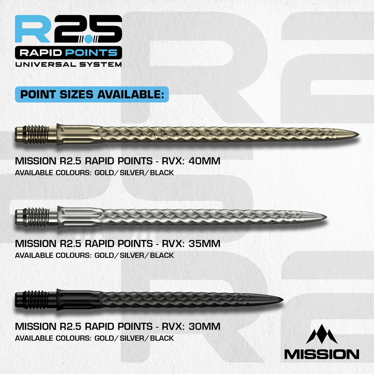 Mission - RVX R2.5 Rapid Dart Points