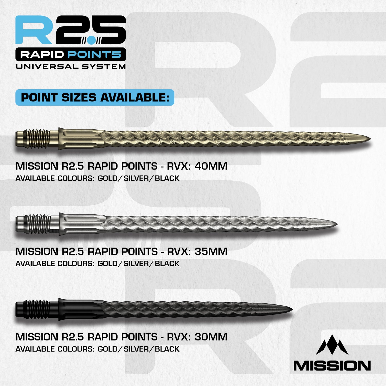Mission - RVX R2.5 Rapid Dart Points