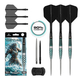 Mission Neptune 90% tungsten darts - full set with flights, points and tool