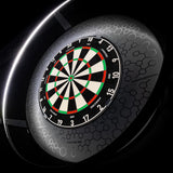 Precise 180 Endorphine Pro surround fitted to a dartboard, angled view showing the depth of the ring