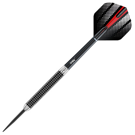 Red Dragon Flightmaster Swingfire 1 barrel close-up showing the square groove grip