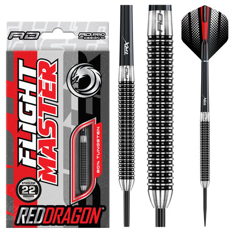 Red Dragon Flightmaster Swingfire 1 80% tungsten darts with retail packaging