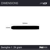 Red Dragon Flightmaster Swingfire 1 24g barrel dimensions diagram