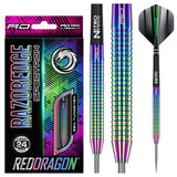 Red Dragon Razor Edge Spectron 85% tungsten darts with retail packaging