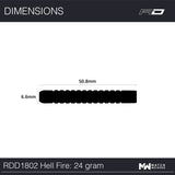 Red Dragon Hell Fire A 24g barrel dimensions diagram