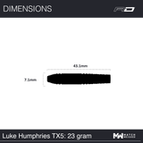 Red Dragon - Luke Humphries TX5 - 90% Tungsten Darts
