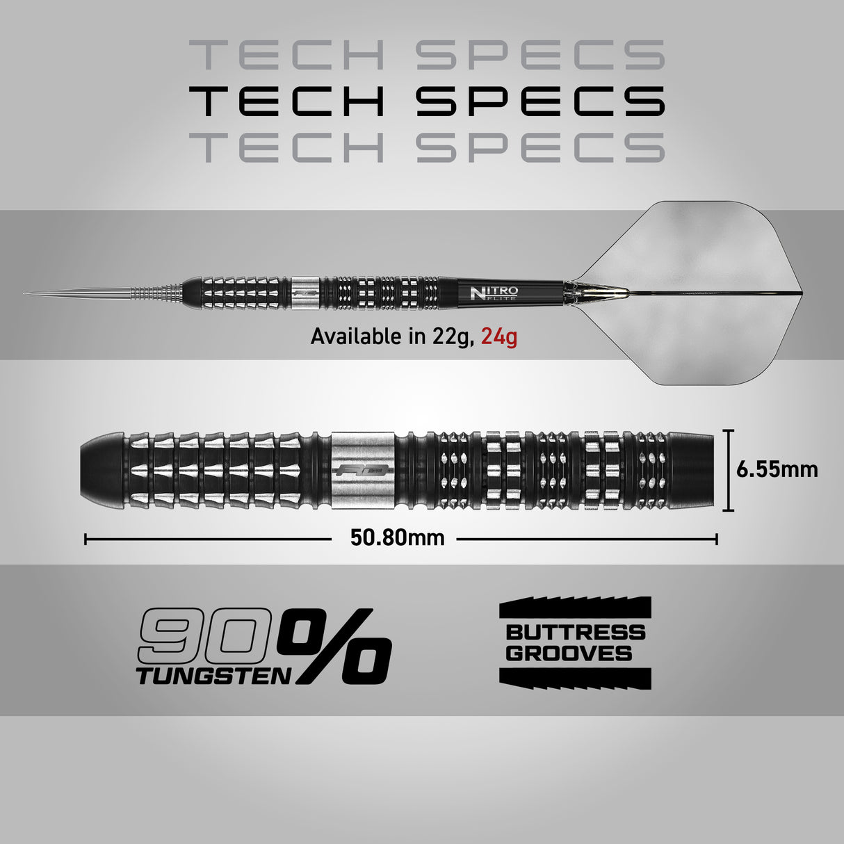 Red Dragon - Recon Parallel - 90% Tungsten Darts