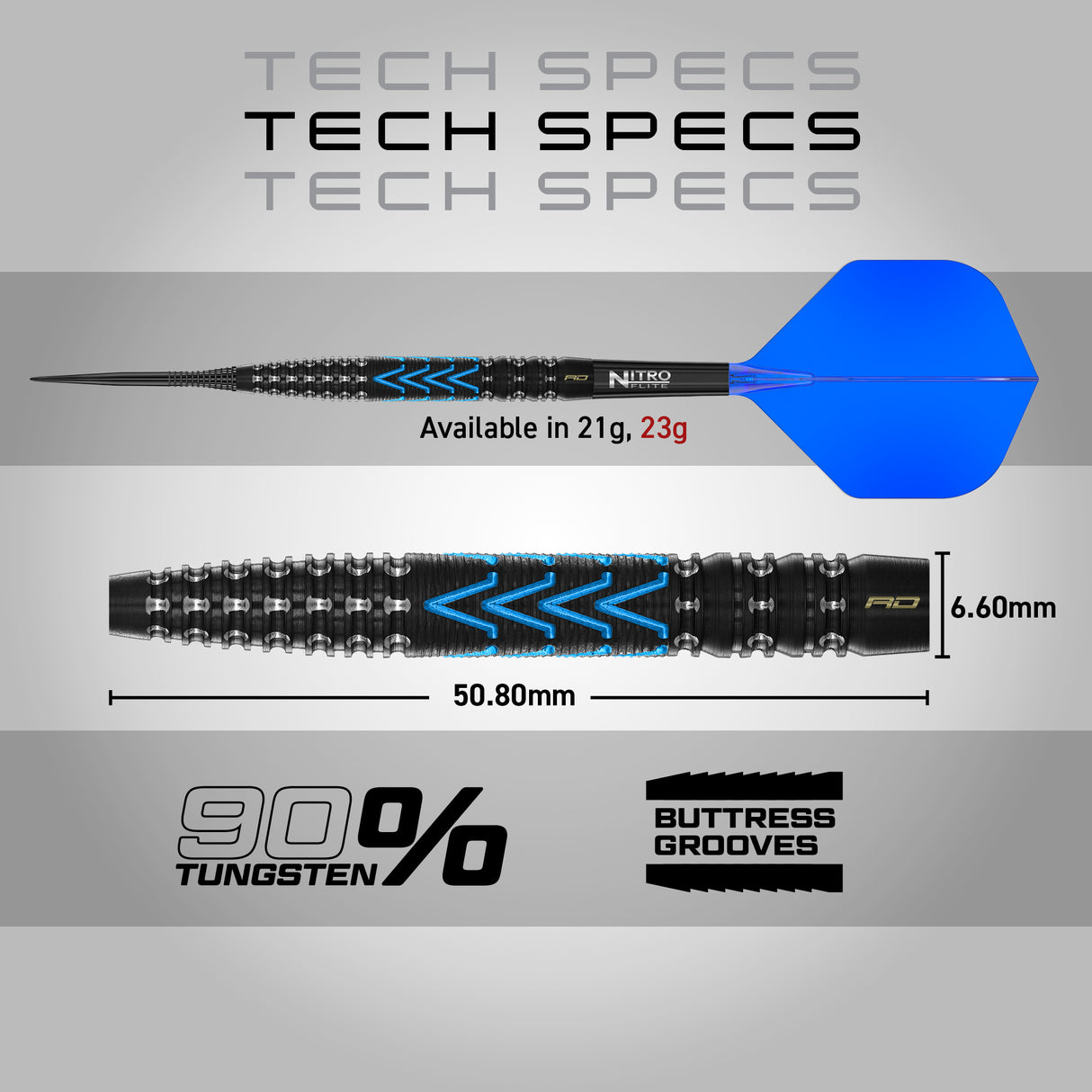 Winmau - Amp Tapered - 90% Tungsten Darts