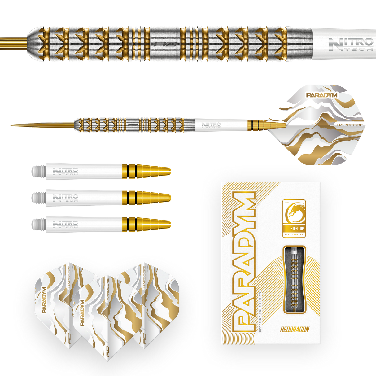 Red Dragon - Paradym Gold Parallel - 90% Tungsten Darts