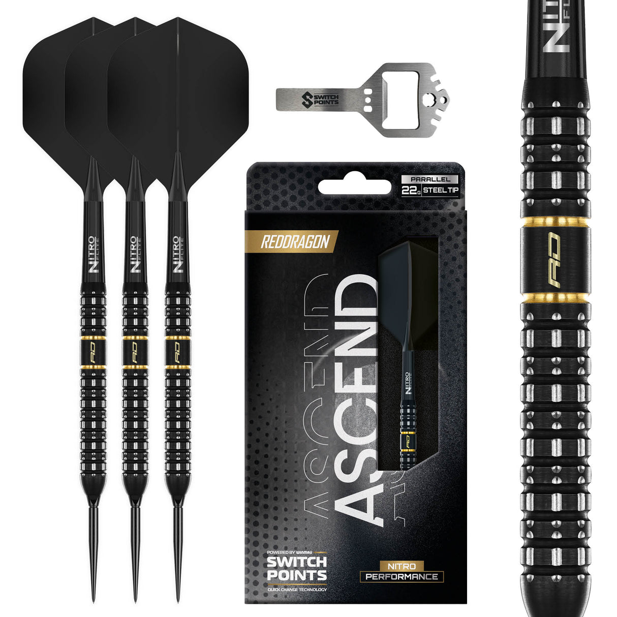Red Dragon - Ascend Parallel - 90% Tungsten Darts (SP)