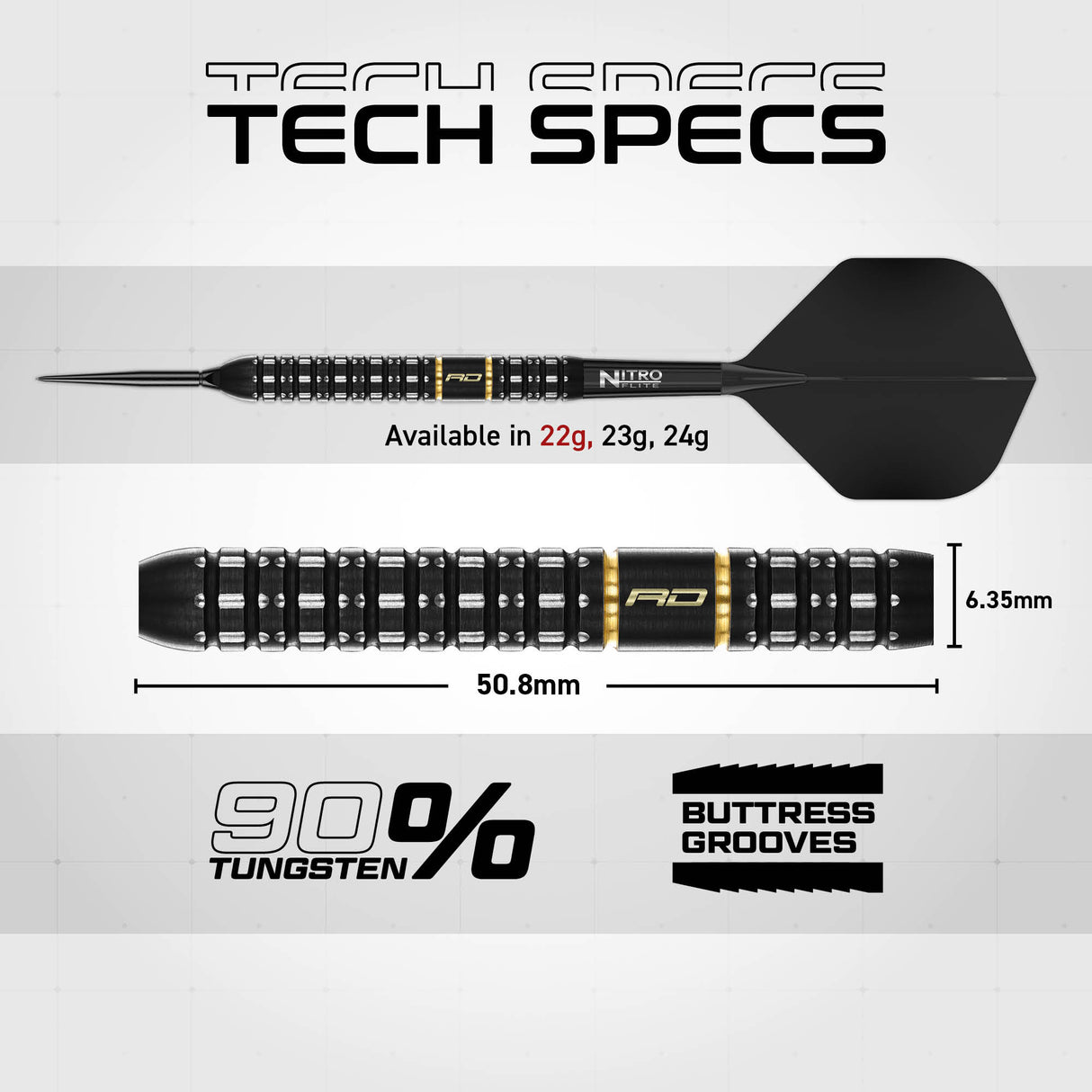 Red Dragon - Ascend Parallel - 90% Tungsten Darts (SP)